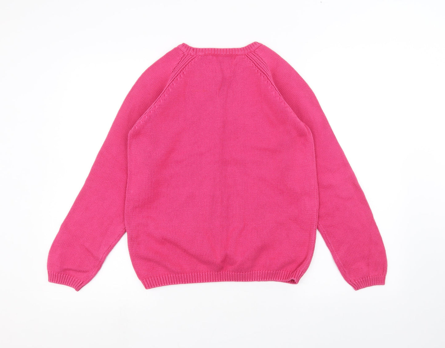 Womens UK Size S ISLE Pink Pullover Jumper