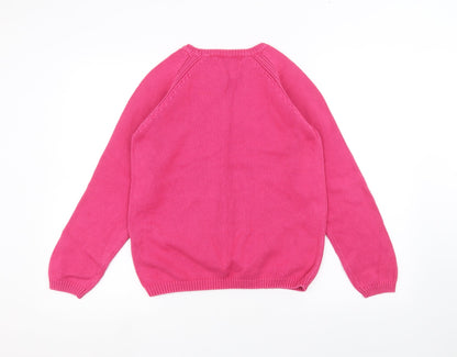 Womens UK Size S ISLE Pink Pullover Jumper