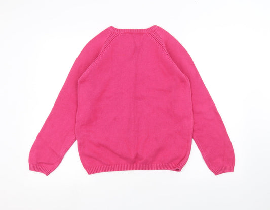 Womens UK Size S ISLE Pink Pullover Jumper