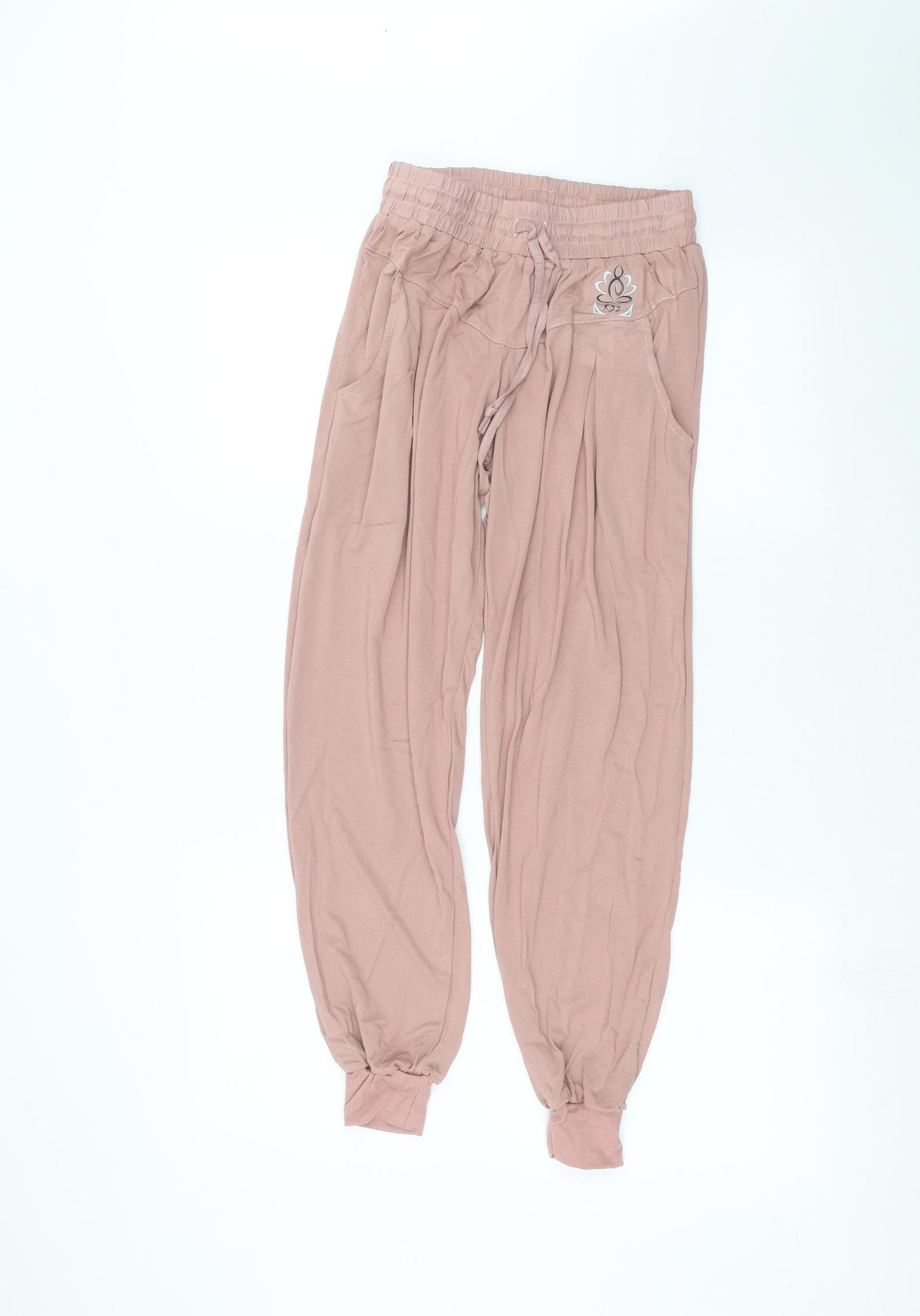 Womens UK Size M Preworn Regular Fit  Pink Trousers