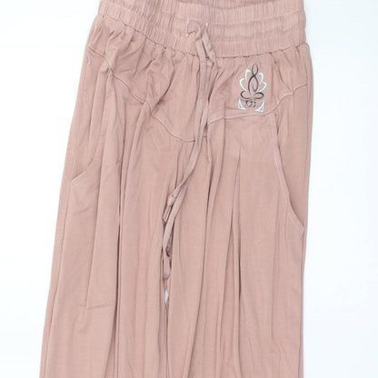 Womens UK Size M Preworn Regular Fit  Pink Trousers