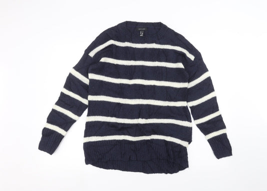 Womens UK Size S New Look Blue Pullover Jumper