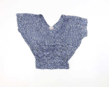 Womens UK Size 10 Be beau Blue Basic Blouse