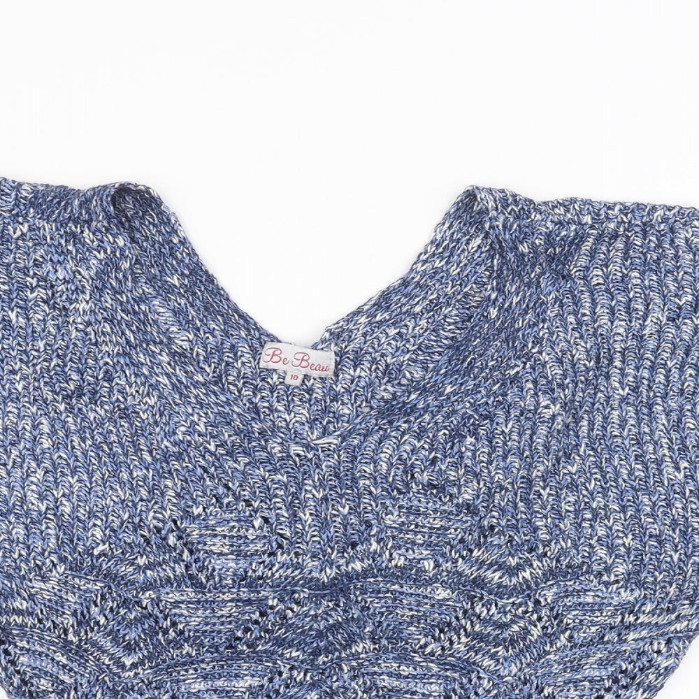 Womens UK Size 10 Be beau Blue Basic Blouse