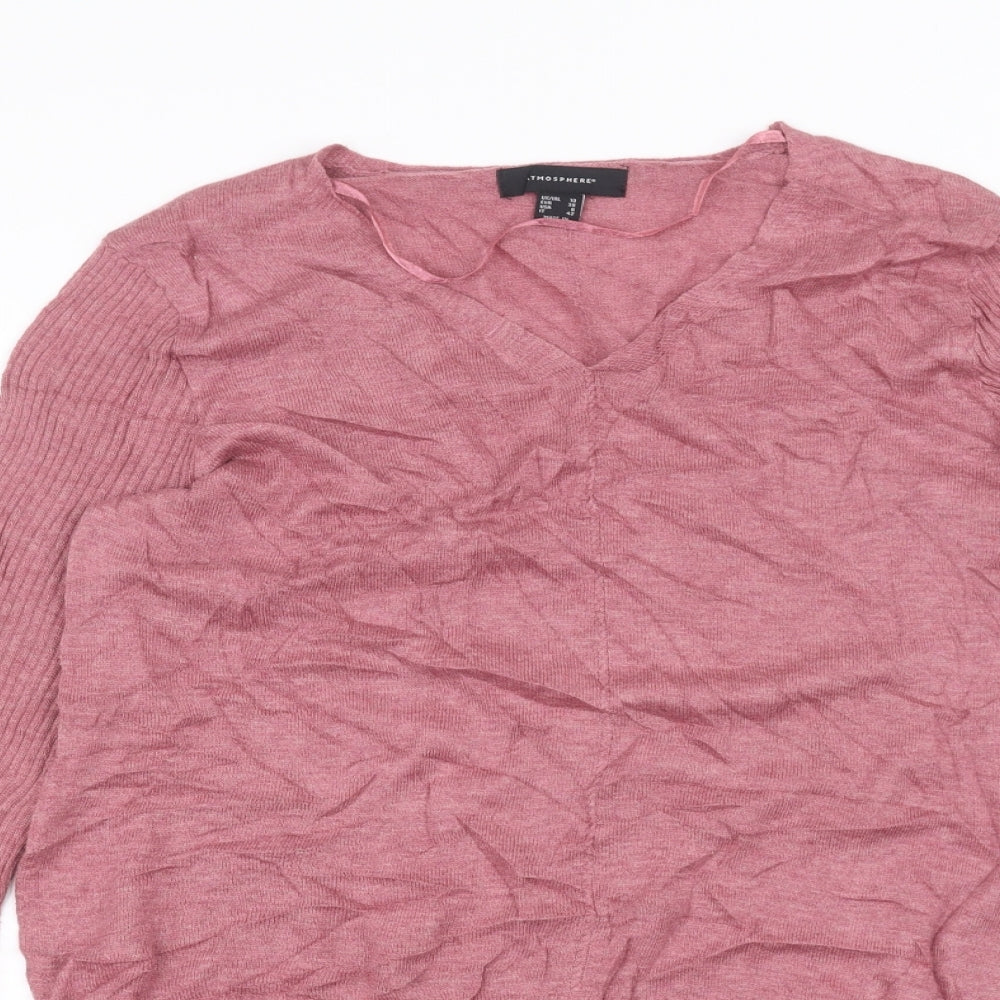 Womens UK Size 10 Atmosphere Pink Basic T-Shirt