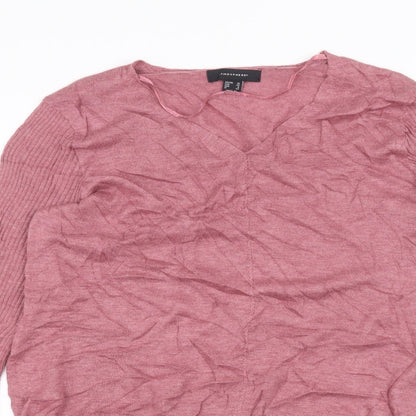 Womens UK Size 10 Atmosphere Pink Basic T-Shirt
