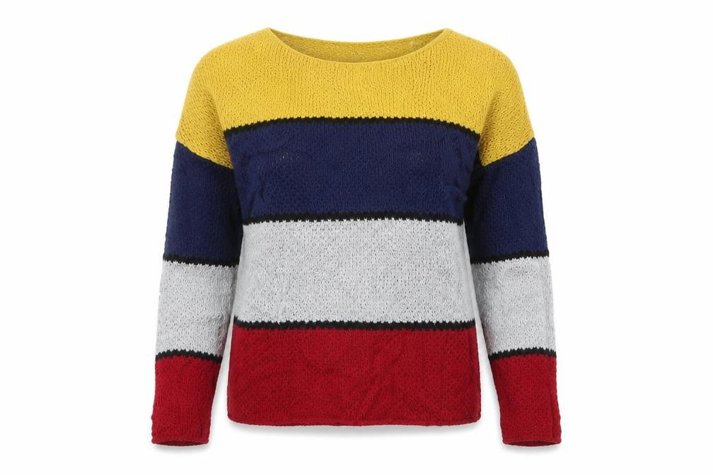 New Look Womens Multicoloured Striped  Pullover Jumper Size 10