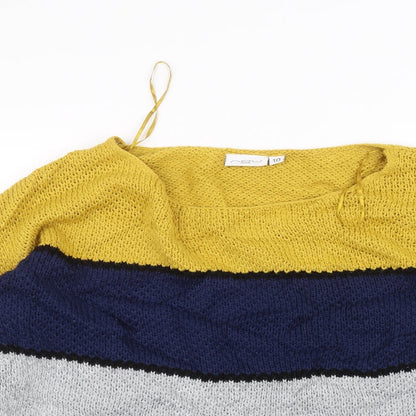 New Look Womens Multicoloured Striped  Pullover Jumper Size 10