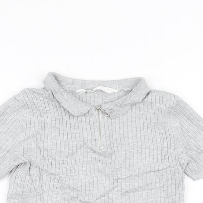 H&M Girls Grey   Basic T-Shirt Size 11-12 Years