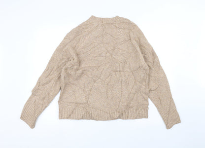 Womens UK Size 14 Warehouse Beige Pullover Jumper