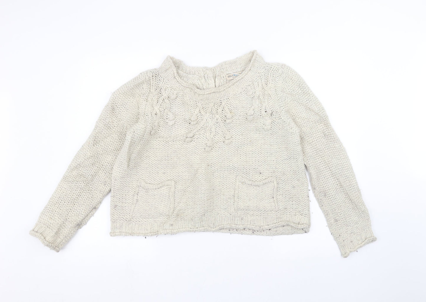 Womens UK Size 12 Marks and Spencer White Pullover Jumper