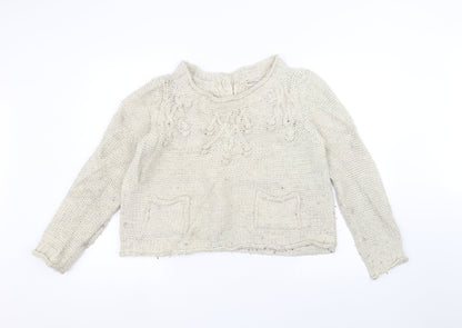Womens UK Size 12 Marks and Spencer White Pullover Jumper