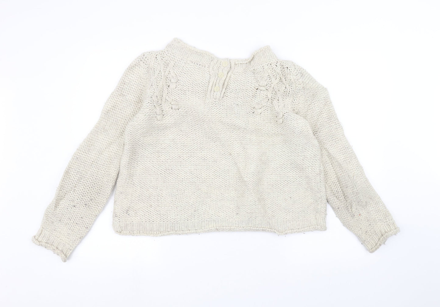 Womens UK Size 12 Marks and Spencer White Pullover Jumper