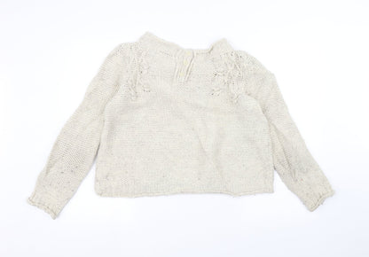 Womens UK Size 12 Marks and Spencer White Pullover Jumper