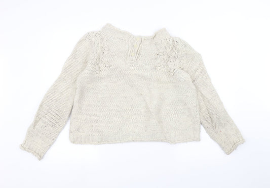 Womens UK Size 12 Marks and Spencer White Pullover Jumper