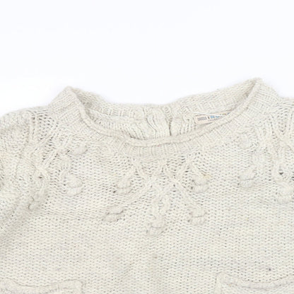 Womens UK Size 12 Marks and Spencer White Pullover Jumper