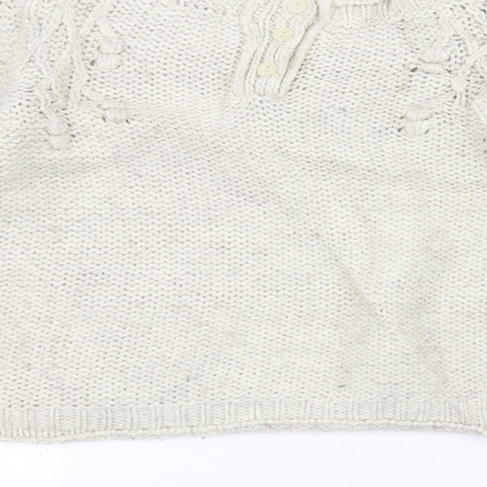 Womens UK Size 12 Marks and Spencer White Pullover Jumper