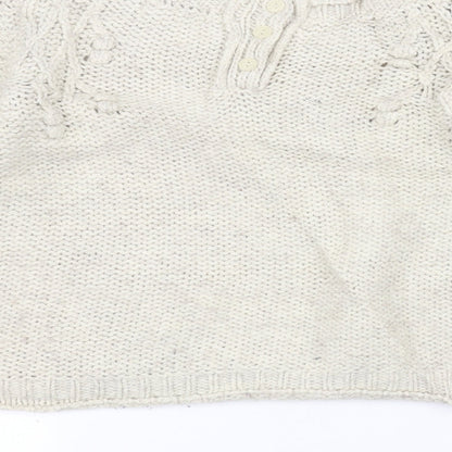 Womens UK Size 12 Marks and Spencer White Pullover Jumper