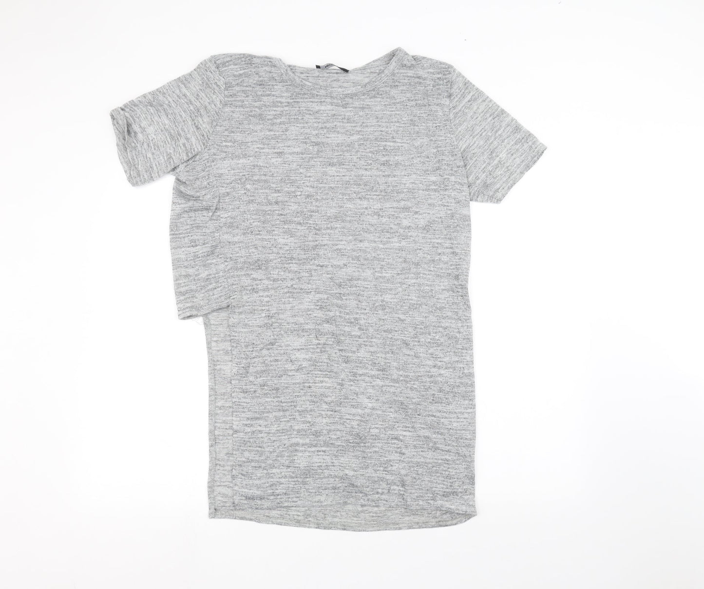 Womens UK Size 12 Missguided Grey Basic T-Shirt