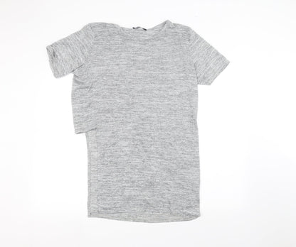 Womens UK Size 12 Missguided Grey Basic T-Shirt