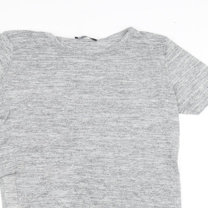 Womens UK Size 12 Missguided Grey Basic T-Shirt
