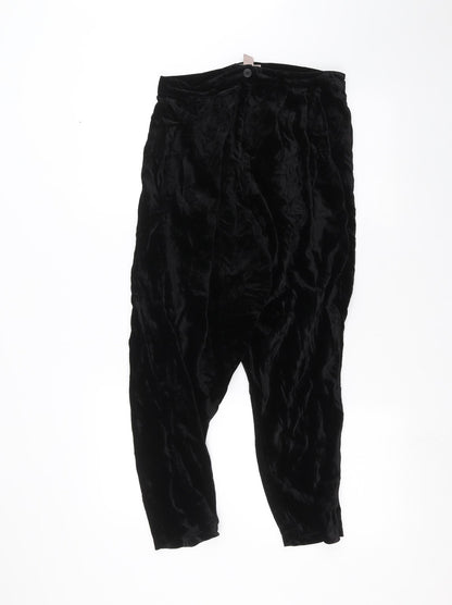 Womens UK Size 10 H&M Regular Fit  Black Trousers