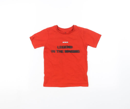 River Island Girls Red   Basic T-Shirt Size 2-3 Years