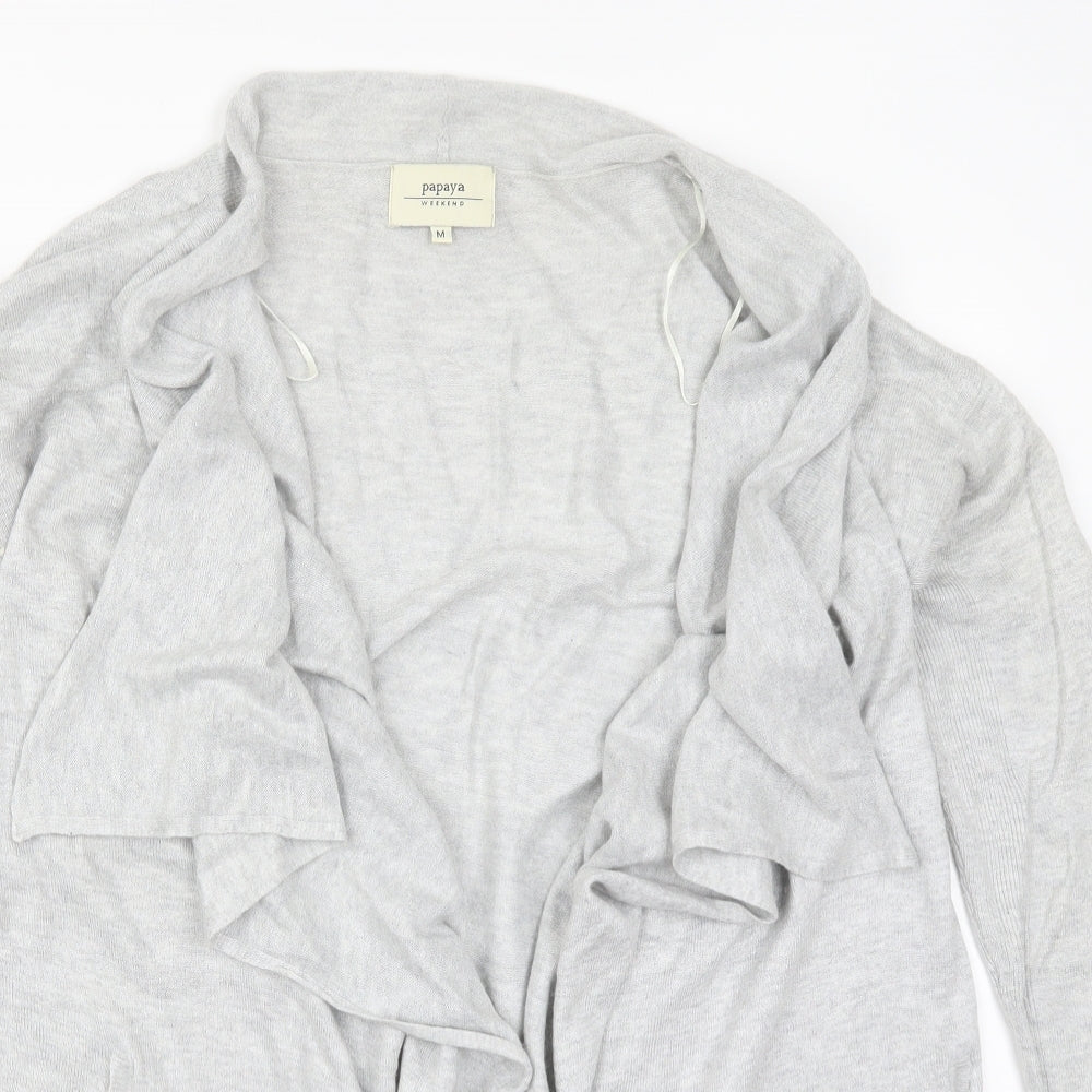 Womens UK Size M Papaya Grey Cardigan Jumper