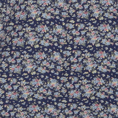 F&F Girls Blue Floral  Basic T-Shirt Size 18-24 Months