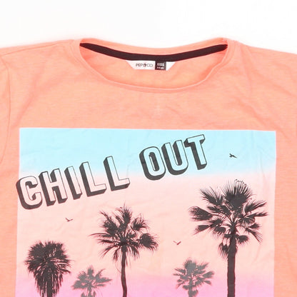 Pep&Co Boys Pink   Basic T-Shirt Size 8-9 Years  - Chill Out