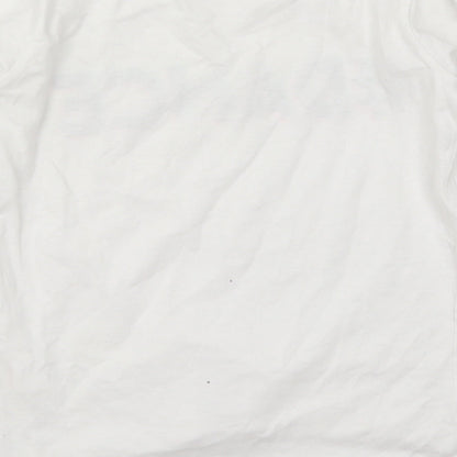Preworn Girls White   Basic T-Shirt Size 8 Years  - Dance