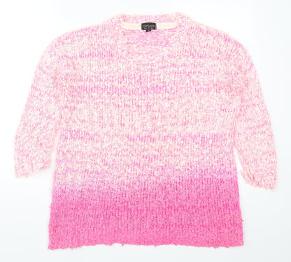 Womens UK Size 6 Topshop Pink Pullover Jumper