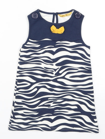Matalan Girls Blue Animal Print  Basic Tank Size 3 Years