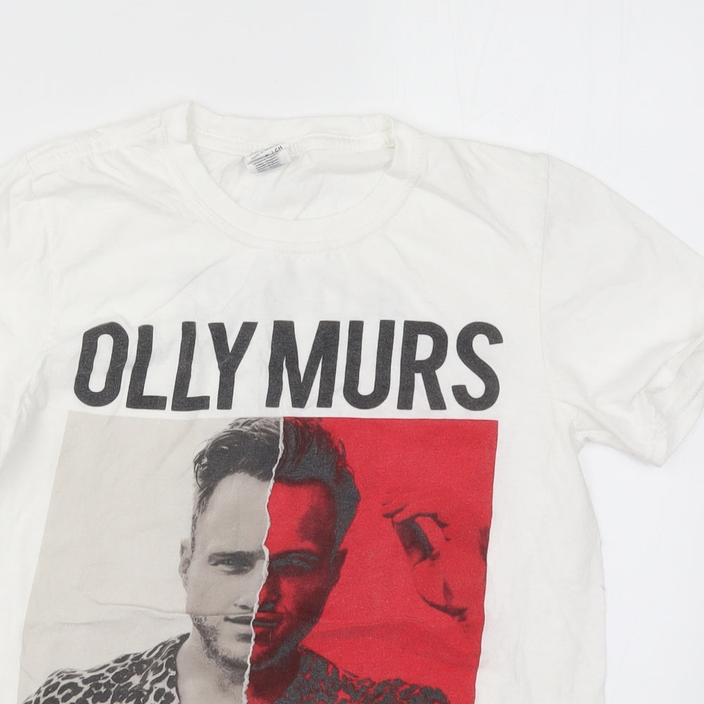 Womens UK Size S Gildan White Basic T-Shirt