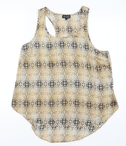 Womens UK Size 14 Topshop Beige Basic Tank