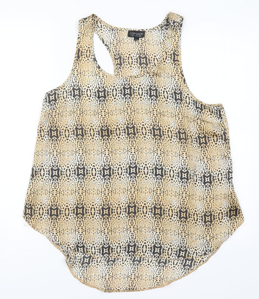 Womens UK Size 14 Topshop Beige Basic Tank