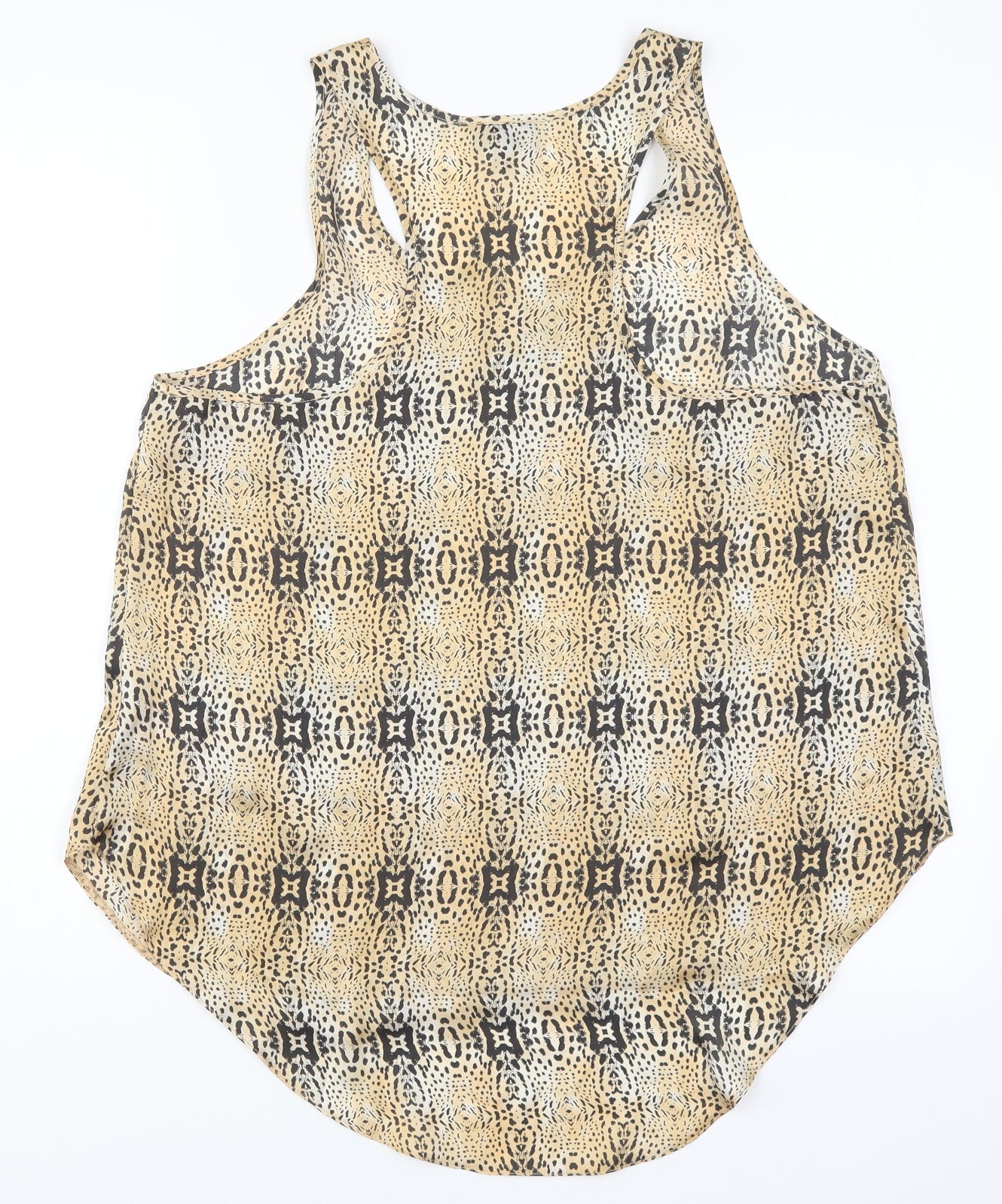 Womens UK Size 14 Topshop Beige Basic Tank