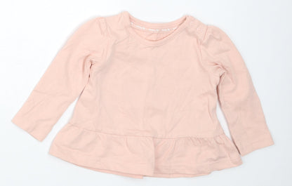 TU Girls Pink   Basic T-Shirt Size 0-3 Months