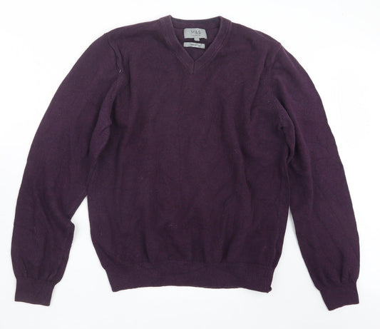Marks and Spencer Mens Purple  Knit Pullover Jumper Size M
