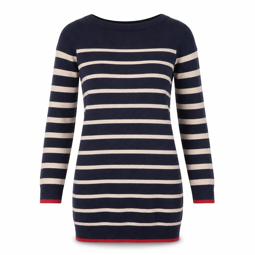 Oasis Womens Blue Striped Knit Pullover Jumper Size XS