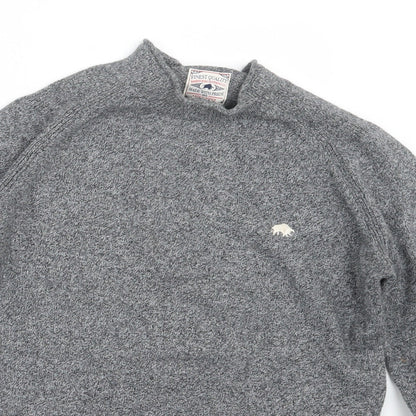 Raging Bull Boys Grey  Knit Pullover Jumper Size 12 Years