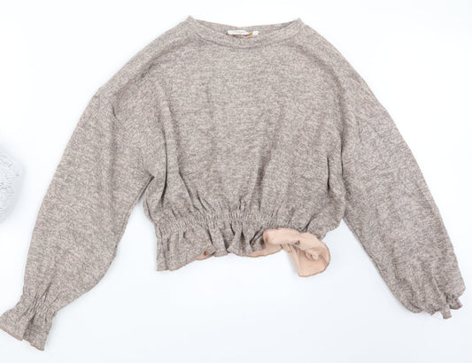 Femme Luxe Womens Beige   Pullover Jumper Size M