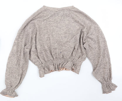 Femme Luxe Womens Beige   Pullover Jumper Size M