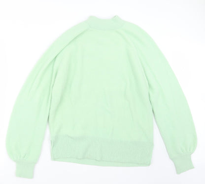 Womens UK Size M Preworn Green Pullover Jumper