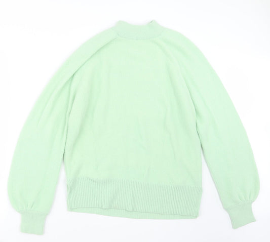 Womens UK Size M Preworn Green Pullover Jumper