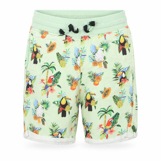 H&M Boys Green Geometric  Sweat Shorts Size 7 Years