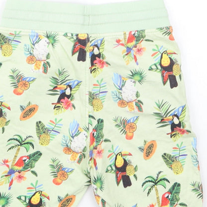 H&M Boys Green Geometric  Sweat Shorts Size 7 Years