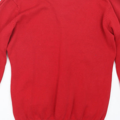 James & Nicholson Womens Red  Knit Pullover Jumper Size M