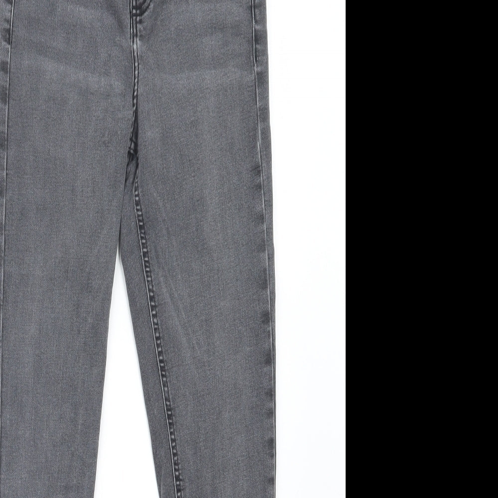 Topshop Womens Black  Denim Straight Jeans Size 26 in L26.5 in