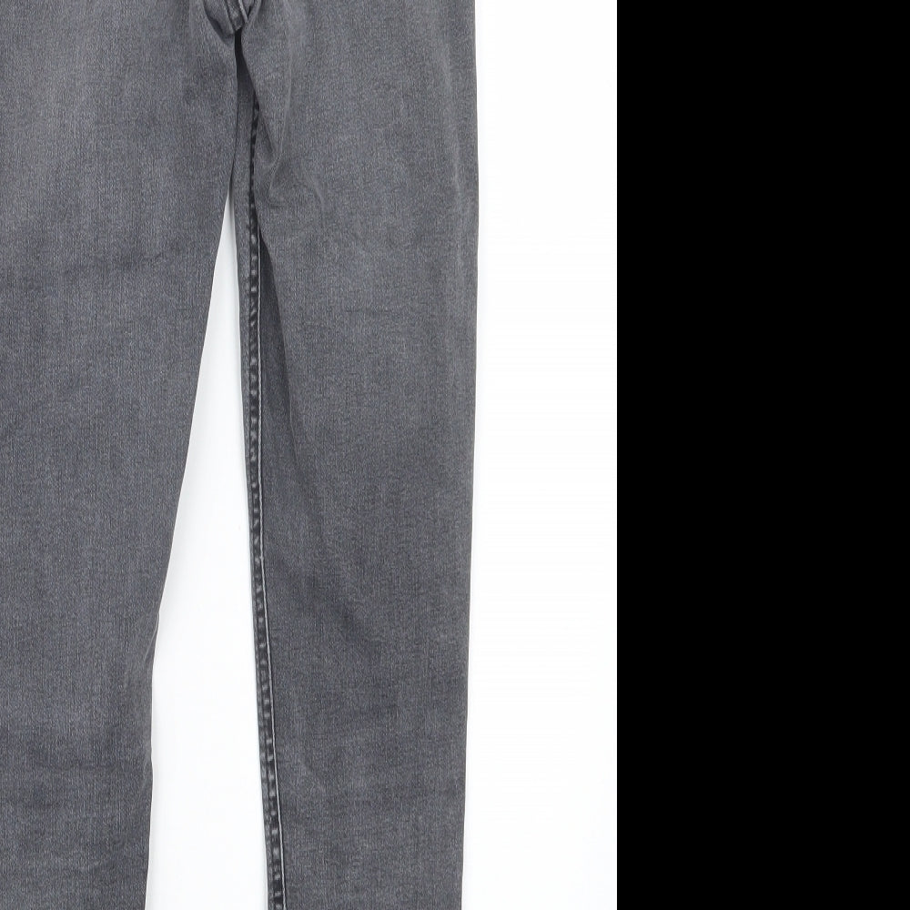 Topshop Womens Black  Denim Straight Jeans Size 26 in L26.5 in